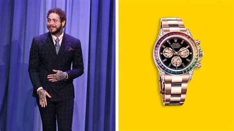 rolex gold watch post malone|Post Malone Wears the Funnest Rolex on the Planet .